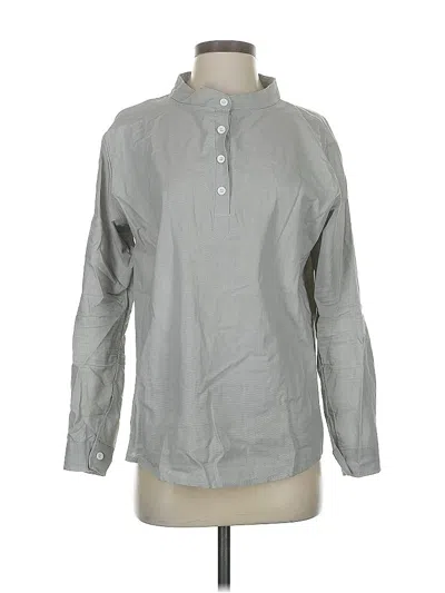 Pre-owned Unbranded Long Sleeve Button Down Shirt In Gray