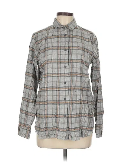 Pre-owned Unbranded Long Sleeve Button Down Shirt In Gray