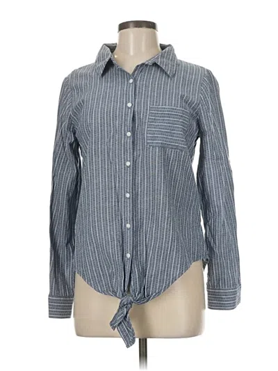 Pre-owned Unbranded Long Sleeve Button Down Shirt In Gray