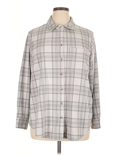 Pre-owned Unbranded Long Sleeve Button Down Shirt In Gray