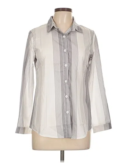 Pre-owned Unbranded Long Sleeve Button Down Shirt In Gray