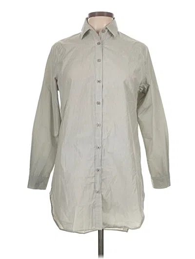 Pre-owned Unbranded Long Sleeve Button Down Shirt In Gray