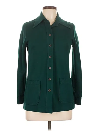 Pre-owned Unbranded Long Sleeve Button Down Shirt In Green