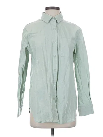 Pre-owned Unbranded Long Sleeve Button Down Shirt In Green