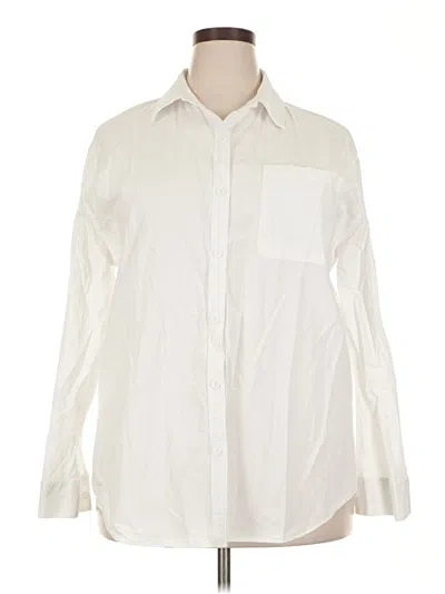 Pre-owned Unbranded Long Sleeve Button Down Shirt In Ivory