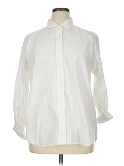 Pre-owned Unbranded Long Sleeve Button Down Shirt In Ivory