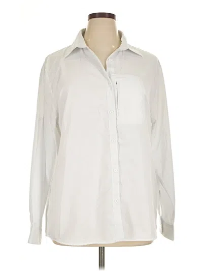 Pre-owned Unbranded Long Sleeve Button Down Shirt In Ivory