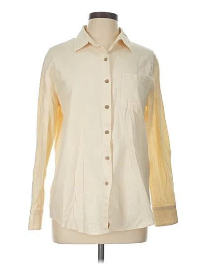 Pre-owned Unbranded Long Sleeve Button Down Shirt In Ivory