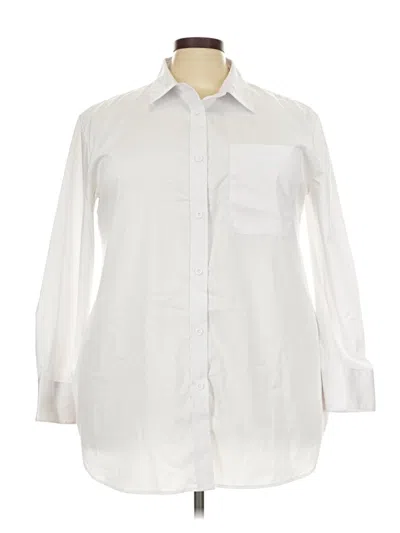 Pre-owned Unbranded Long Sleeve Button Down Shirt In Ivory