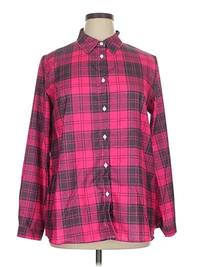 Pre-owned Unbranded Long Sleeve Button Down Shirt In Pink