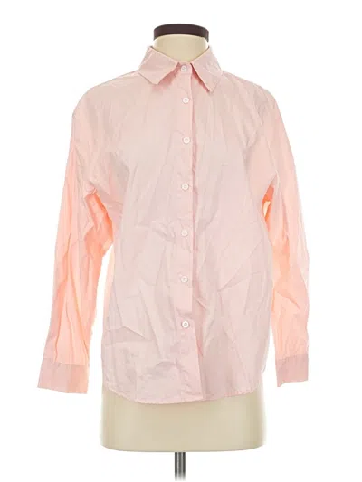 Pre-owned Unbranded Long Sleeve Button Down Shirt In Pink