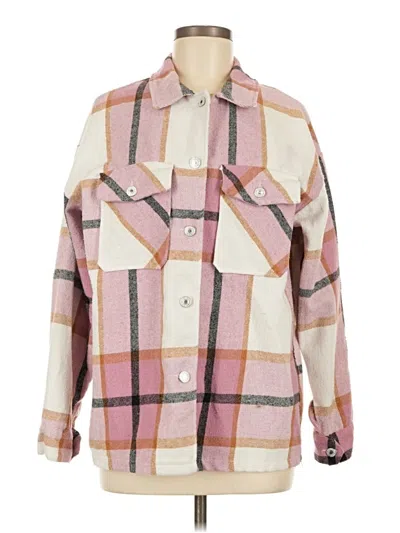 Pre-owned Unbranded Long Sleeve Button Down Shirt In Pink