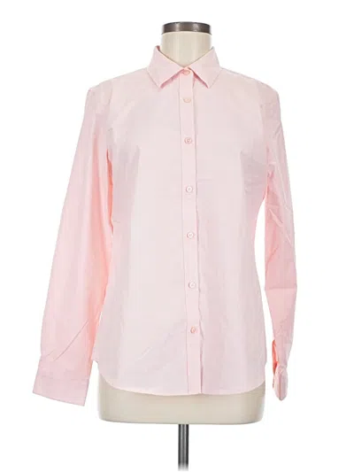 Pre-owned Unbranded Long Sleeve Button Down Shirt In Pink