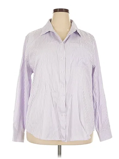 Pre-owned Unbranded Long Sleeve Button Down Shirt In Purple