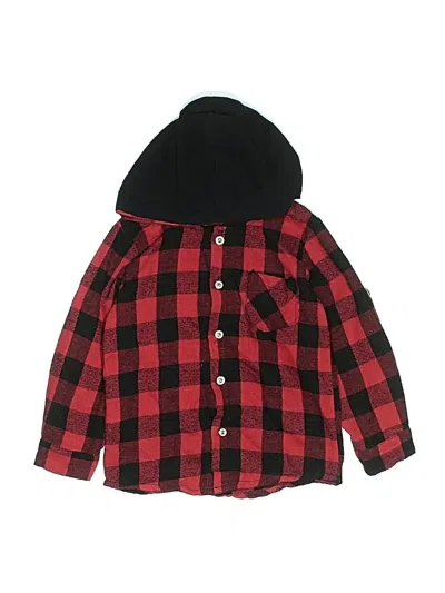 Pre-owned Unbranded Kids' Long Sleeve Button Down Shirt In Red