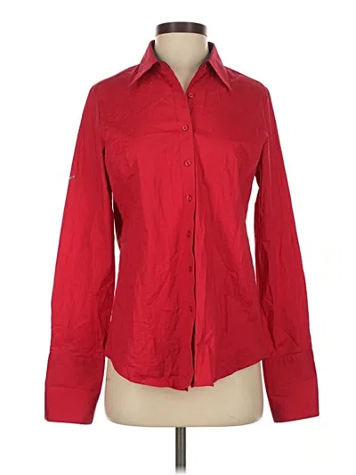 Pre-owned Unbranded Long Sleeve Button Down Shirt In Red