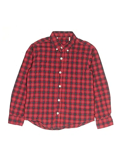 Pre-owned Unbranded Kids' Long Sleeve Button Down Shirt In Red