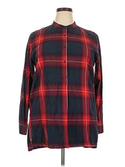 Pre-owned Unbranded Long Sleeve Button Down Shirt In Red