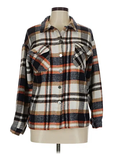 Pre-owned Unbranded Long Sleeve Button Down Shirt In Tan