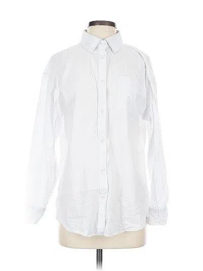 Pre-owned Unbranded Long Sleeve Button Down Shirt In White