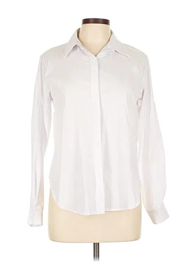 Pre-owned Unbranded Long Sleeve Button Down Shirt In White