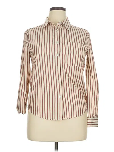 Pre-owned Unbranded Long Sleeve Button Down Shirt In White