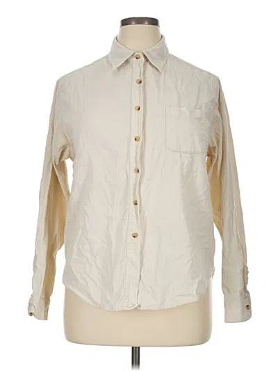 Pre-owned Unbranded Long Sleeve Button Down Shirt In White
