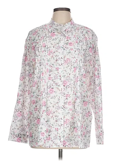Pre-owned Unbranded Long Sleeve Button Down Shirt In White