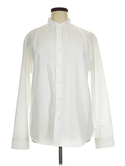 Pre-owned Unbranded Long Sleeve Button Down Shirt In White