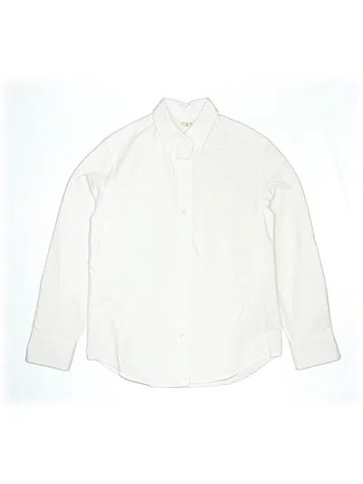 Pre-owned Unbranded Kids' Long Sleeve Button Down Shirt In White