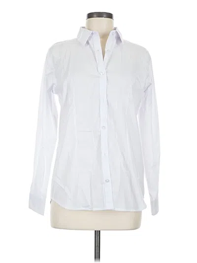Pre-owned Unbranded Long Sleeve Button Down Shirt In White