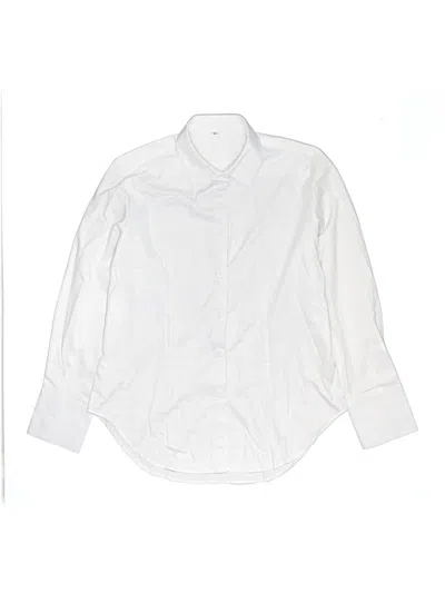 Pre-owned Unbranded Kids' Long Sleeve Button Down Shirt In White