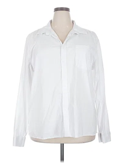 Pre-owned Unbranded Long Sleeve Button Down Shirt In White