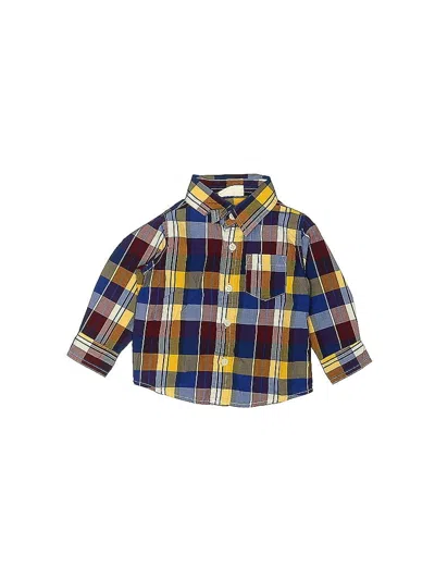 Pre-owned Unbranded Kids' Long Sleeve Button Down Shirt In Yellow