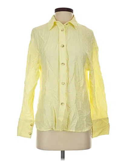 Pre-owned Unbranded Long Sleeve Button Down Shirt In Yellow