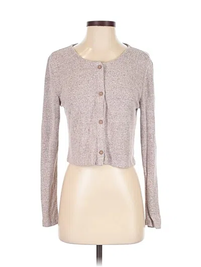Pre-owned Unbranded Long Sleeve Henley Shirt In Brown