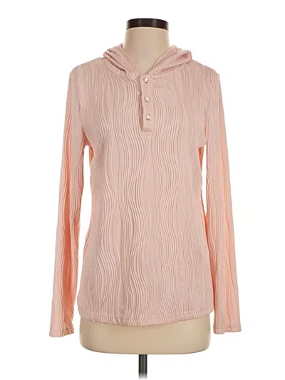 Pre-owned Unbranded Long Sleeve Henley Shirt In Pink