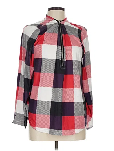 Pre-owned Unbranded Long Sleeve Henley Shirt In Red