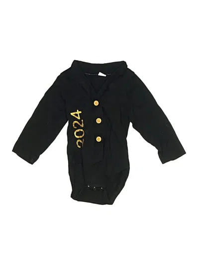 Pre-owned Unbranded Babies' Long Sleeve Onesie In Black