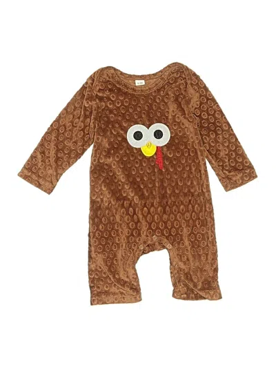 Pre-owned Unbranded Babies' Long Sleeve Onesie In Brown