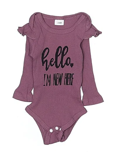 Pre-owned Unbranded Babies' Long Sleeve Onesie In Burgundy