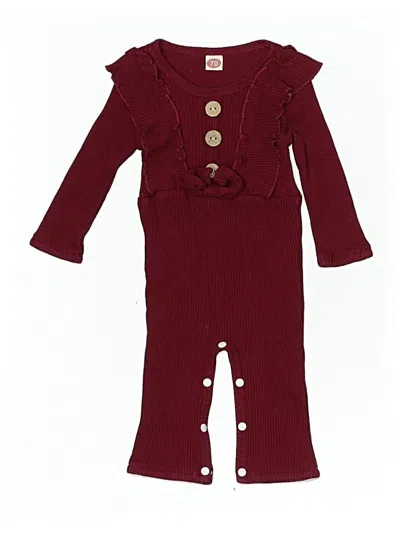 Pre-owned Unbranded Babies' Long Sleeve Onesie In Burgundy