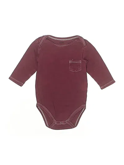 Pre-owned Unbranded Babies' Long Sleeve Onesie In Burgundy