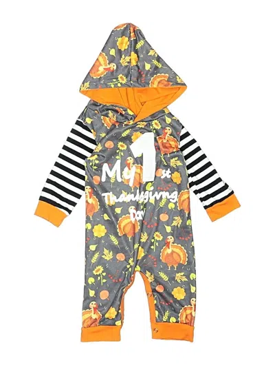 Pre-owned Unbranded Babies' Long Sleeve Onesie In Orange