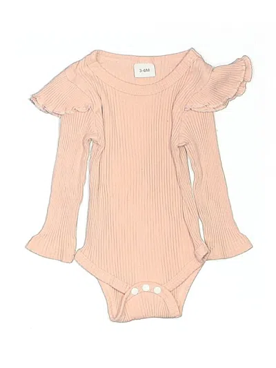 Pre-owned Unbranded Babies' Long Sleeve Onesie In Tan