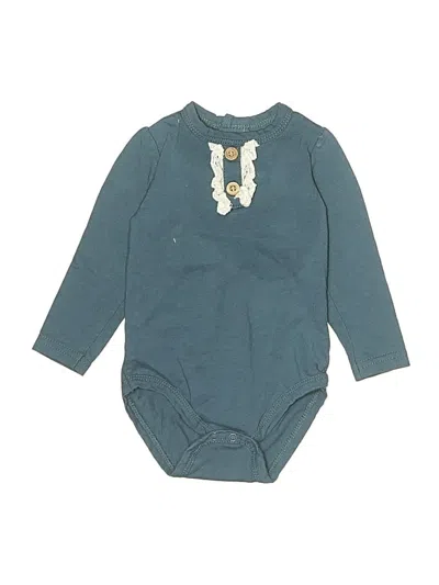 Pre-owned Unbranded Babies' Long Sleeve Onesie In Teal