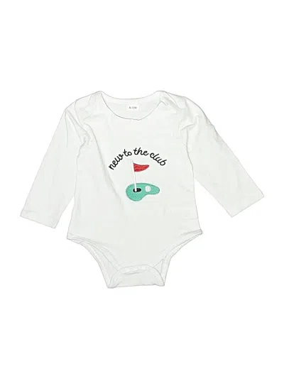 Pre-owned Unbranded Babies' Long Sleeve Onesie In White