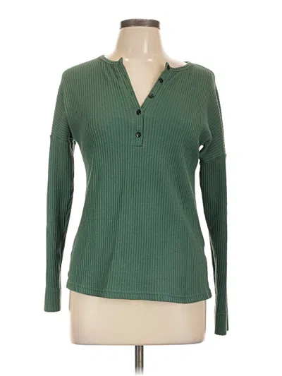 Pre-owned Unbranded Long Sleeve Polo Shirt In Green