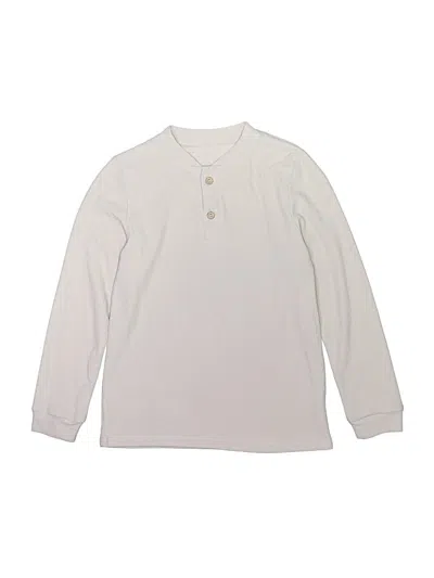 Pre-owned Unbranded Kids' Long Sleeve Polo Shirt In Ivory