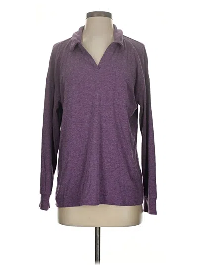Pre-owned Unbranded Long Sleeve Polo Shirt In Purple